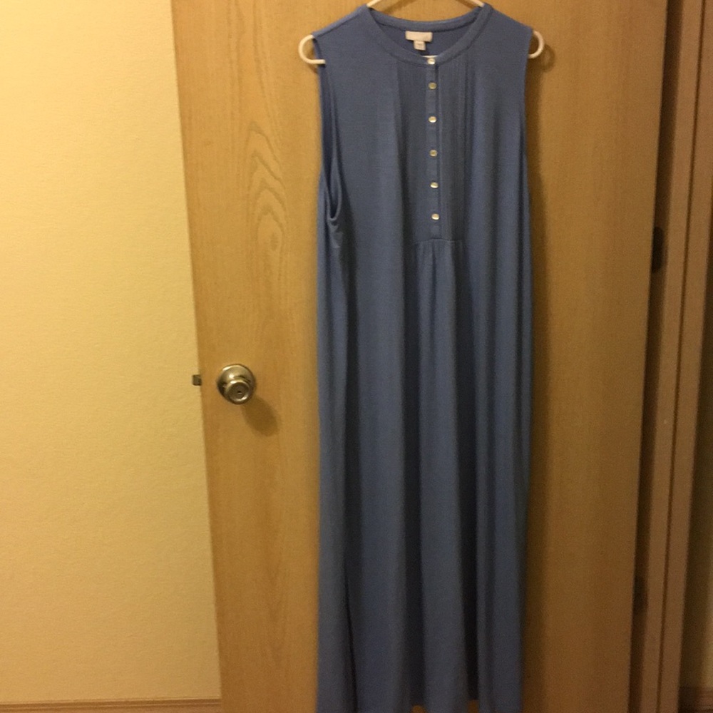 JJill sleeveless maxi dress blue